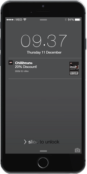 receives push-notifications & updates